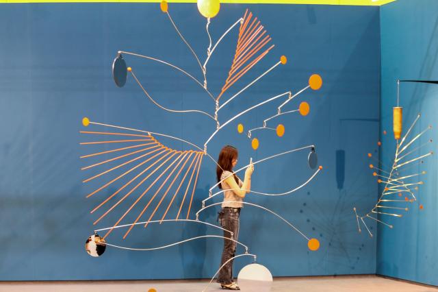 A visitor takes a photo of artwork at the international art fair FRIEZE SEOUL held at COEX in Seoul on Sep 5 2024 AJP Kim Dong-woo