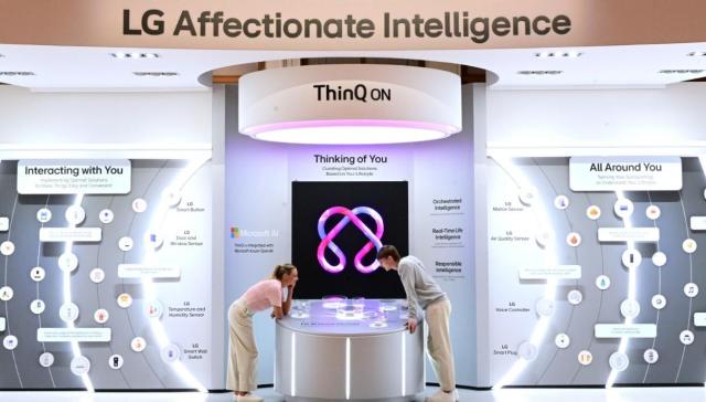 A model introduces LG ThinQ ON at IFA 2024 in Berlin Germany Courtesy of LG Electronics