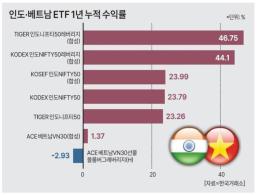 뜨는 신흥국에 투자해야 …인도·베트남ETF, 안정적인 수익률 주목