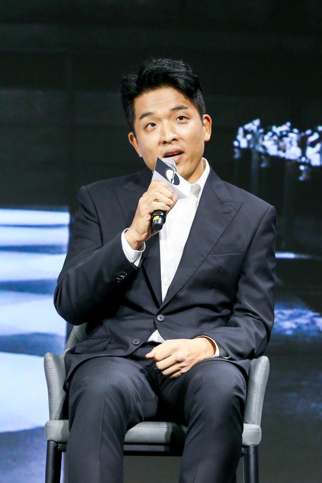 Chef Ahn Sung-jae speaks during a press conference for Culinary Class Wars in Jongno-gu Seoul on Sept 11 2024 AJP Kim Dong-woo