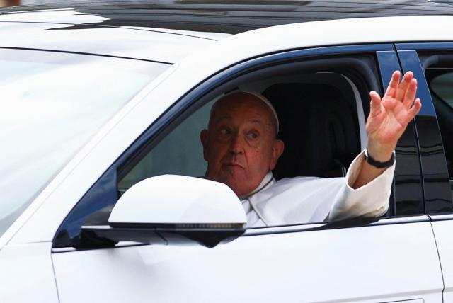 Pope Francis arrives in Singapore September 12 2024 REUTERS-Yonhap