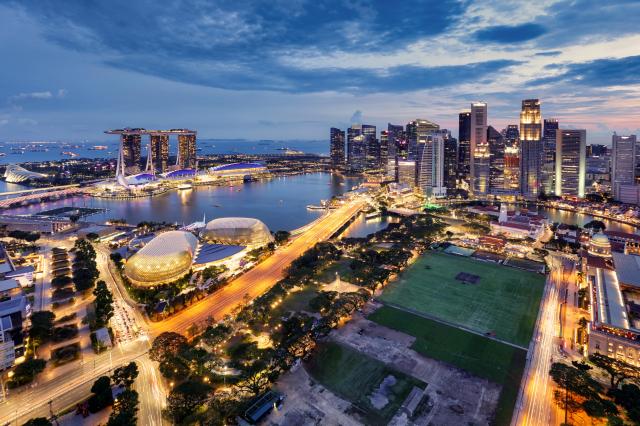 This image shows Singapores cityscape Getty Images Bank