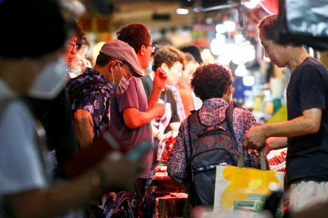 Shoppers browse goods at Kyungdong Market in Dongdaemun-gu Seoul on Sept 13 2024 AJP Kim Dong-woo