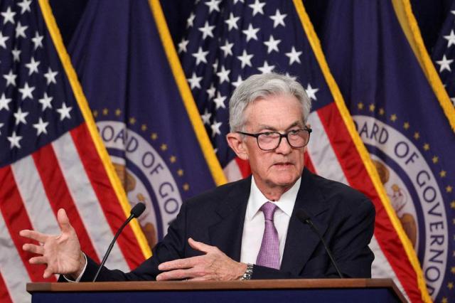 Federal Reserve Board Chair Jerome Powell holds a press conference following a two-day meeting of the Federal Open Market Committee on interest rate policy in Washington US on Sept 18 2024 Reuters-Yonhap