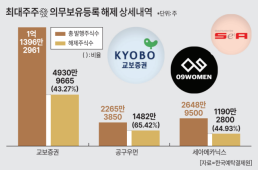 40% 넘는 보호예수 해제에도… 증권업계 최대주주 사업 접겠나…밸류업 역행 없을 것