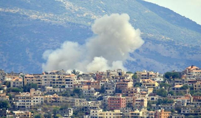 Smoke rises from southern Lebanon which was bombed by the Israeli military on September 19th 2024 AFP-Yonhap