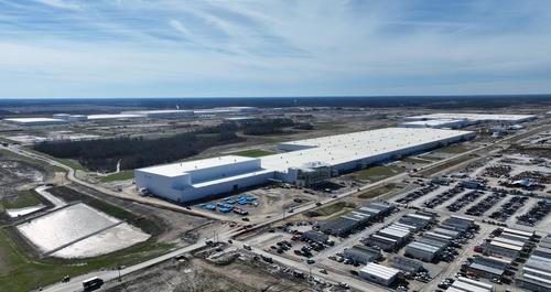 This picture shows the electric vehicle EV battery factory built by SK On and Ford Motor Company in Tennessee Yonhap