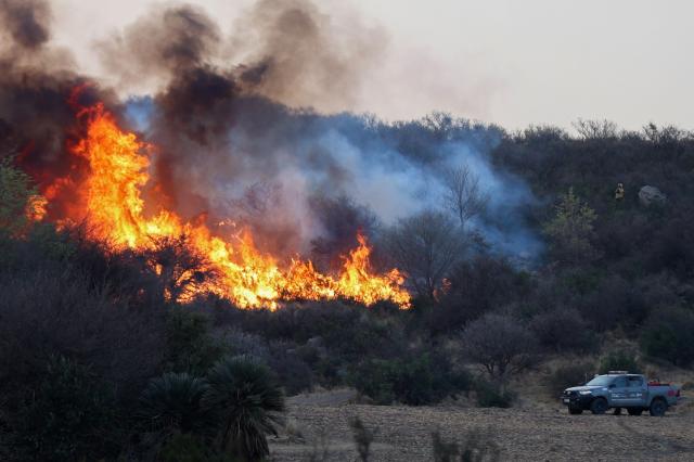 This photo shows a fire set in Argentina September 20 2024 AFP-Yonhap