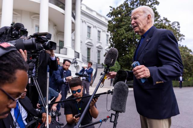 US President Joe Biden answers a question from the press in Washington DC USA on September 22 2024 EPA-Yonhap