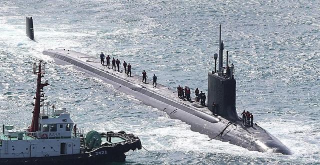 Nuclear-powered US submarine docks in Busan