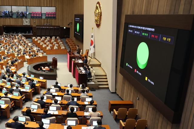 지난달 28일 국회 본회의에서 전세사기특별법이 통과되고 있다연합뉴스