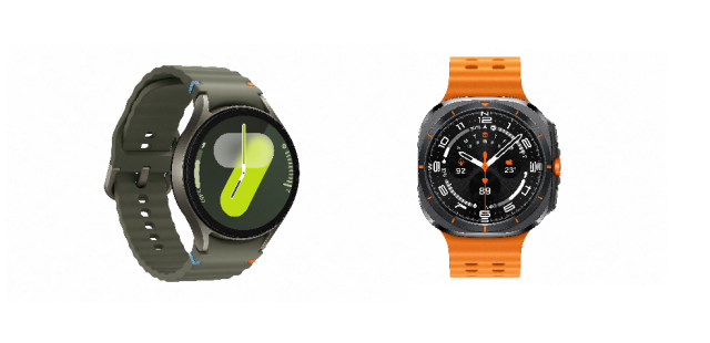 The Galaxy Watch Ultra left and Watch 7 right Courtesy of Samsung Electronics