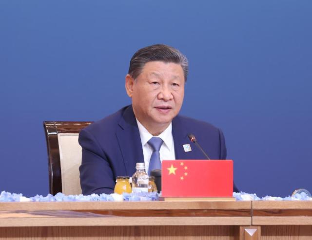 Chinese President Xi Jinping attends the expanded meeting of the Shanghai Cooperation Organization in Astana Kazakhstan on July 4 2024 Xinhua-Yonhap