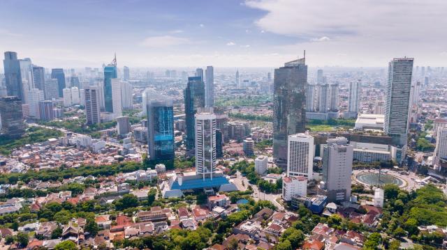 This photo shows a view of Jakarta Getty Images Bank