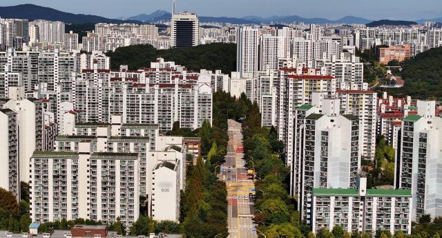 29일 경기도 성남시 분당구 일대 아파트단지 모습 사진연합뉴스
