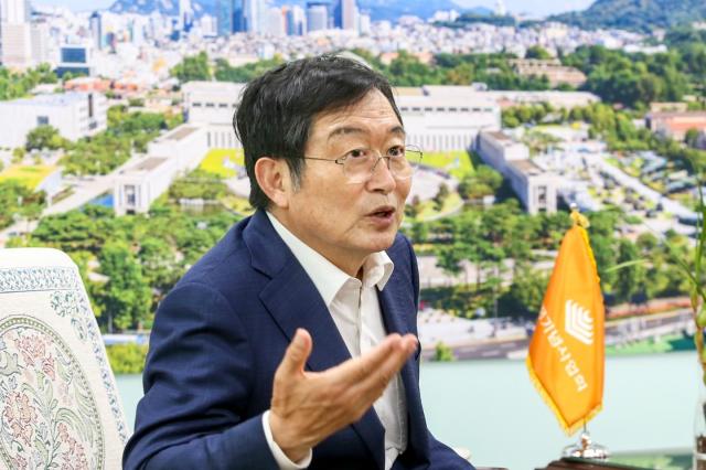 Baek Seung-joo President of the War Memorial of Korea speaks during an interview with AJP at the War Memorial on September 4 2024 Photo by AJPs Kim Dong-woo