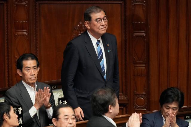 1일 일본 신임 총리로 선출된 이시바 시게루 전 자민당 간사장사진AP연합뉴스