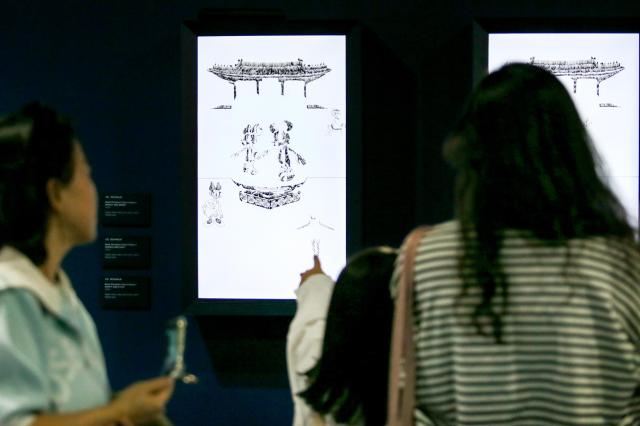 Visitors view the MickeyFriends Seoul Tour exhibition at Deoksugung Palace in Jung-gu Seoul on Oct 4 2024 AJP Kim Dong-woo