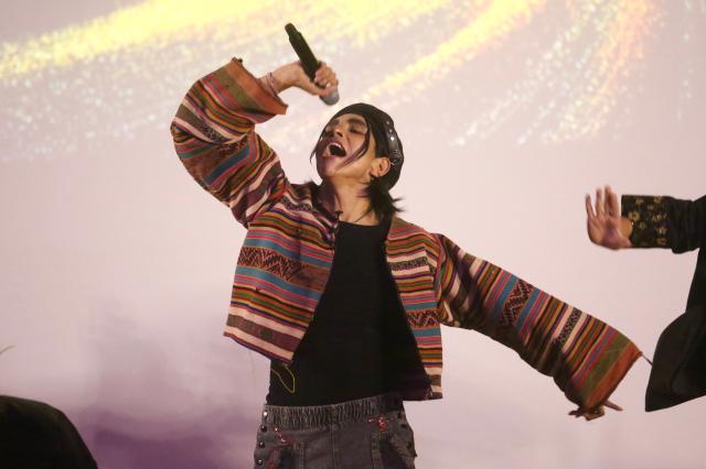 Peruvian singer Lenin Tamayo performs at a concert in central Seoul on Oct 3 2024 AJP Han Jun-gu