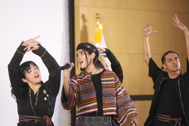 Peruvian singer Lenin Tamayo performs at a concert in central Seoul on Oct 3 2024 AJP Han Jun-gu