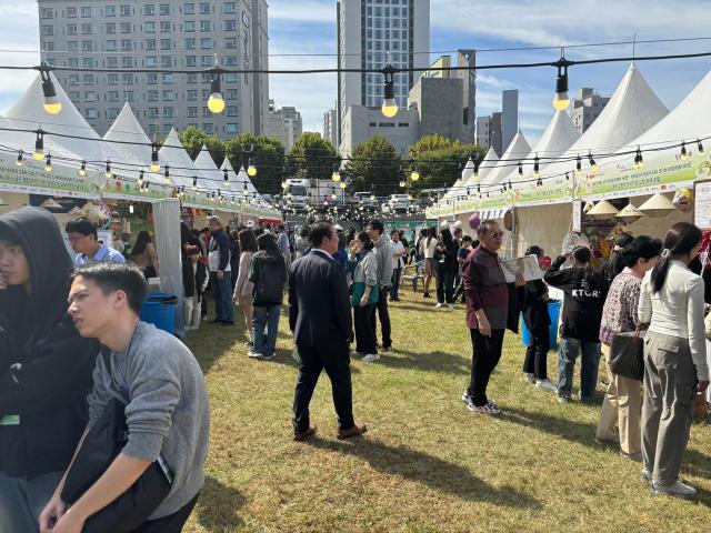 Many people visit the Vietnam Phở Festival 2024 in Seoul Oct 5 2024 AJP Han Jun-gu
