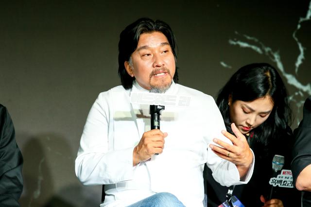 Chef Edward Lee speaks during the Culinary Class Wars press conference in Mapo-gu Seoul on Oct 7 2024 AJP Kim Dong-woo