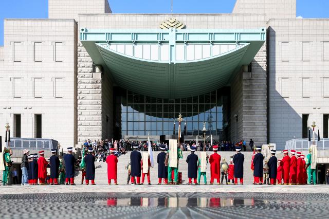 The Turkish Mehter military band performs at the War Memorial of Korea in Seoul on Oct 8 2024 AJP Kim Dong-woo