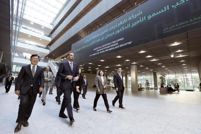 Saudi Prince Faisal bin Abdulaziz bin Ayyaf visits Naver 1784 in Seongnam Gyeonggi Province with his delegation on Oct 8 2024 Courtesy of Naver