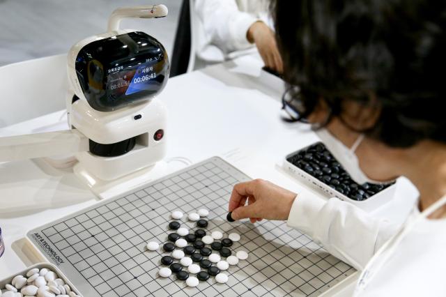 A visitor participates in a booth activity at the Seoul Smart Life Week held at COEX in Seoul on Oct 11 2024 AJP Kim Dong-woo