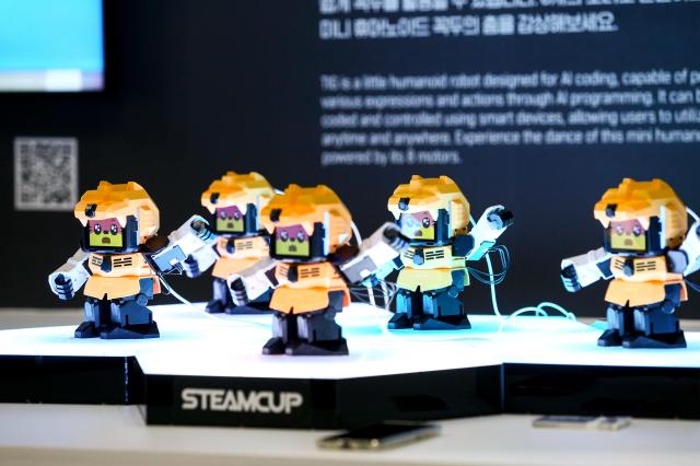 Coding robots are displayed at the Seoul Smart Life Week held at COEX in Seoul on Oct 11 2024 AJP Kim Dong-woo