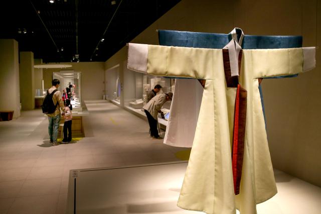 Visitors view the  The Beginning of K-Culture permanent exhibition at the National Folk Museum of Korea in Seoul on Oct 15 2024 AJP Kim Dong-woo