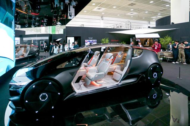 Visitors look at exhibition booths at KES 2024 at COEX in Seoul on Oct 22 2024 AJP Kim Dong-woo