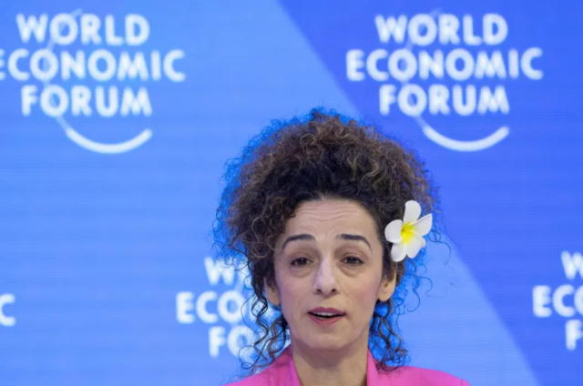 Journalist and activist Masih Alinejad participates in a forum in Davos Switzerland in this file photo taken on Jan 19 2023