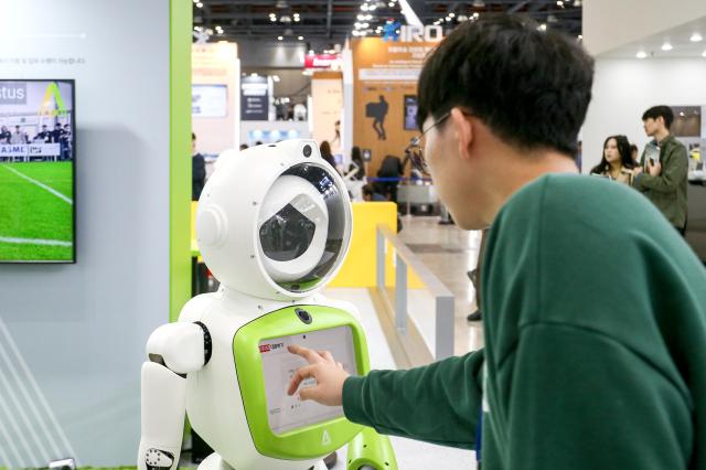 A visitor views exhibits at Robot World 2024 at KINTEX in Seoul on Oct 23 2024 AJP Kim Dong-woo