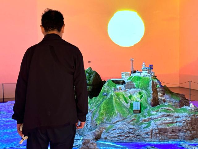 A visitor views exhibits at the Dokdo Museum Seoul Oct 25 2024 AJP Han Jun-gu
