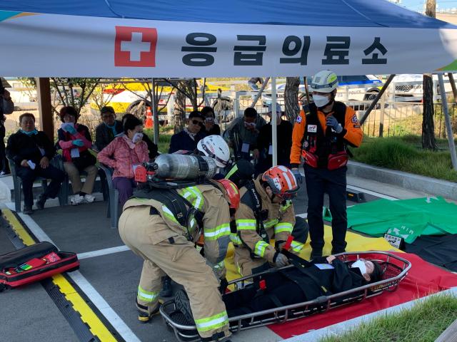 영천시 2024 재난대응 안전한국훈련 실시 모습응급환자 발생시 대처방법사진영천시