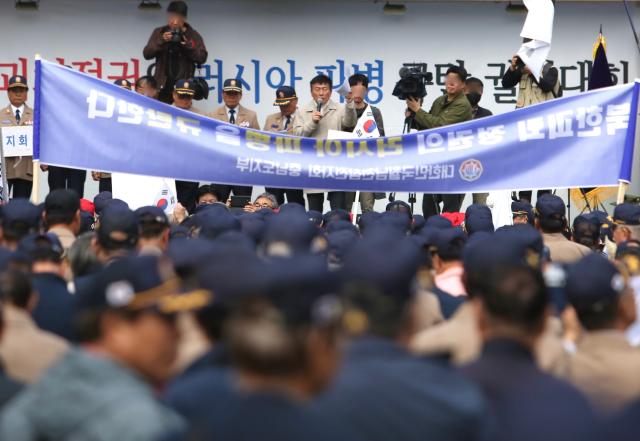 Members of the Vietnam Veterans Association Korea stage a rally to protest North Koreas dispatch of troops to Russia in Seoul Oct 28 2024 AJP Han Jun-gu