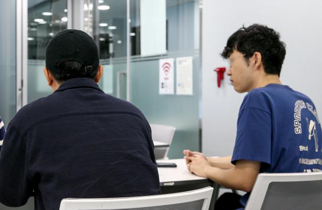 AJP reporter interviews two youths attending the Youth Challenge Support Program at the Seoul Youth Center Yangcheon Oct 10 2024 AJP Kim Dong-woo