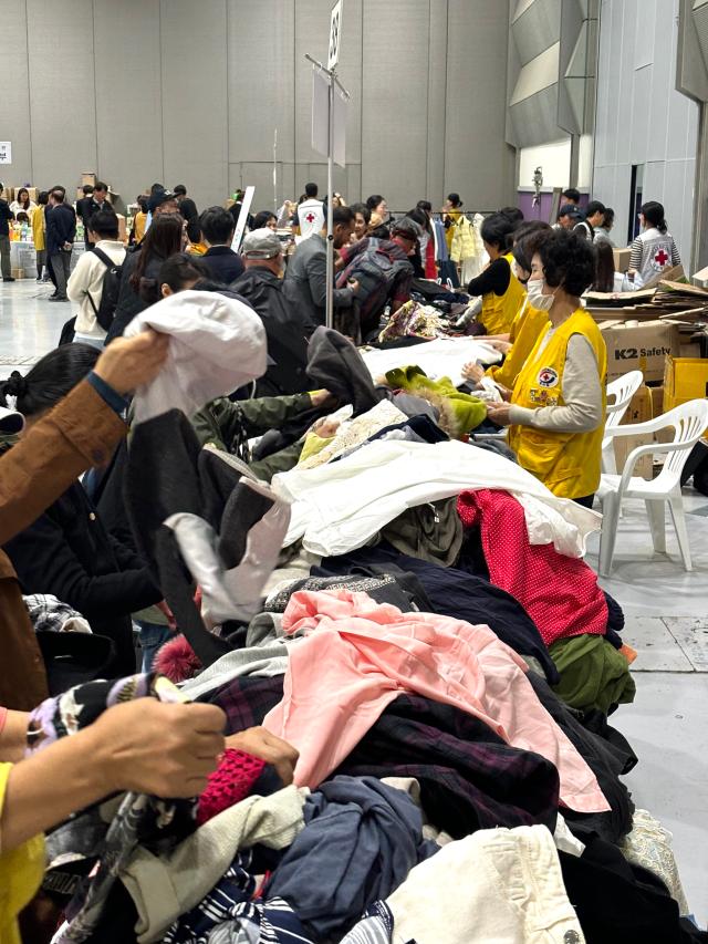 Visitors look at products during the 2024 Red Cross Bazaar at COEX in Seoul Oct 29 2024 AJP Han Jun-gu