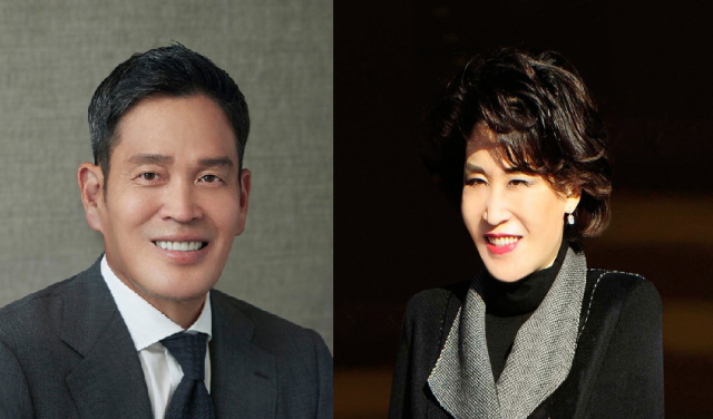 Shinsegae Group sibling leaders Yong-jin Chung and Yoo-kyung Jung Courtesy of Shinsegae