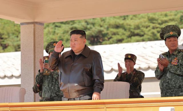 North Korean leader Kim Jong-un inspects a training base for the special operations forces on Oct 2 2024 Yonhap