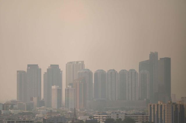 This photo shows polluted air in Jakarta on October 23 2024 AFP-Yonhap