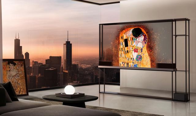  TV OLED trong suốt và không dây của LG Electronics LG Signature OLED T ẢnhLG Electronics