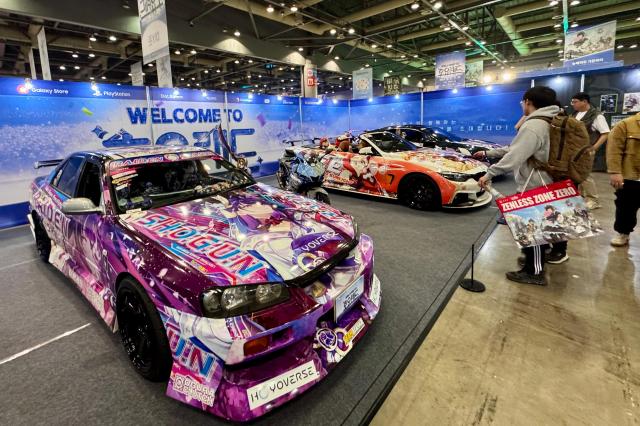 Visitors view exhibits at Welcome to Hoyoland at KINTEX in Goyang Gyeonggi Province on Oct 31 2024 AJP Kim Dong-woo