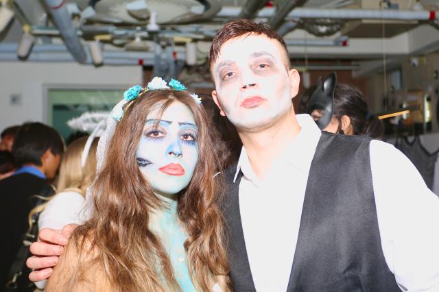 Influencers strike poses for photos at a Halloween party in Seongsu Seoul Oct 31 2024 AJP Han Jun-gu