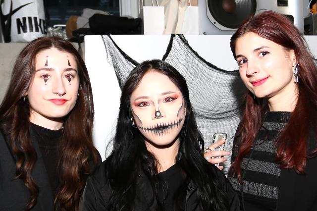 Influencers strike poses for photos at a Halloween party in Seongsu Seoul Oct 31 2024 AJP Han Jun-gu