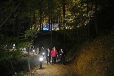 김천시 드림포레스트 둘레길 경관 조명, 고성산을 물들이다