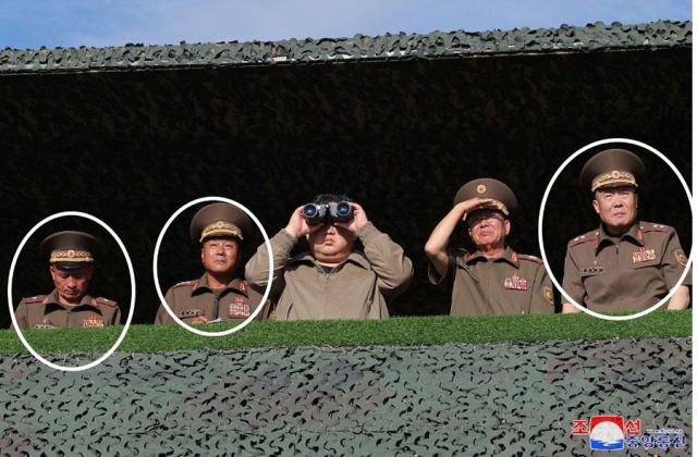 North Korean leader Kim Jong-un inspects a military base with his close military aides at an undisclosed location in Pyongyang in the file photo released by the North’s state-run Korea Central News Agency on Sept 11 2024 