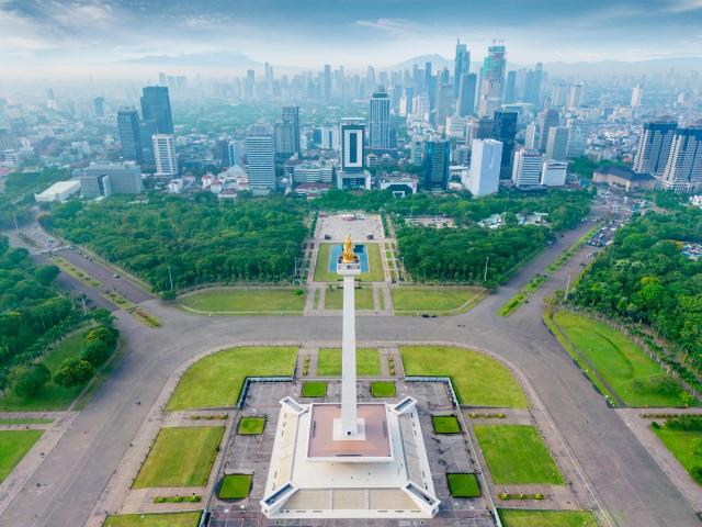 This photo shows a city view of Jakarta Getty Images Bank