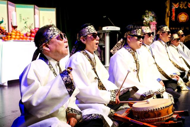 Practitioners perform Seoul Blind Chanting at Miari Pass Art Theater in Seoul on Nov 6 2024 AJP Kim Dong-woo